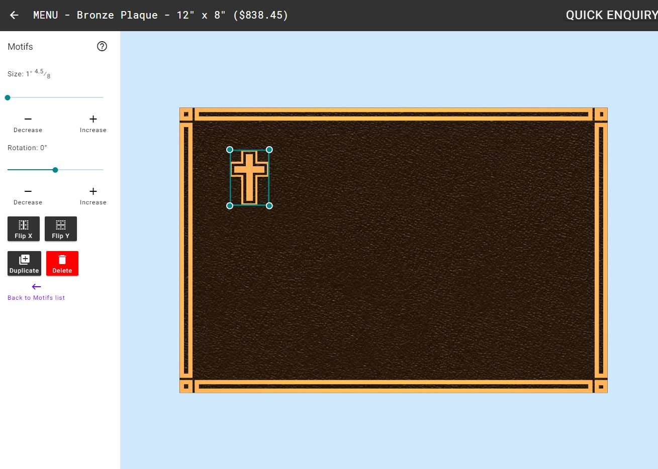 Add your inscription - Select font